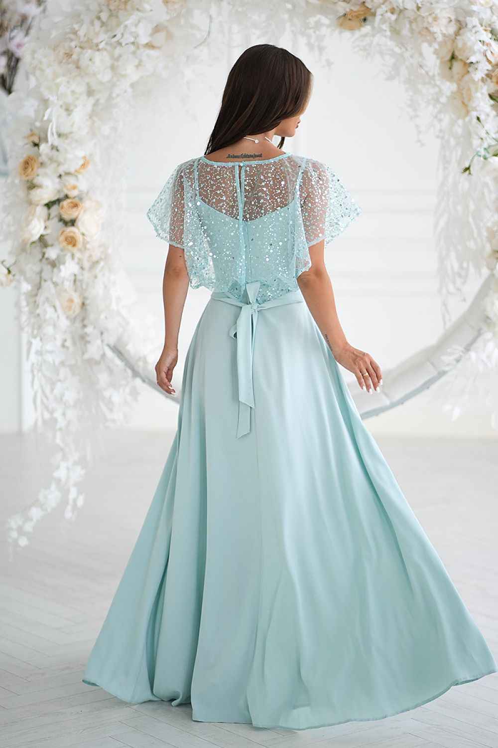 Robe longue Bicotone