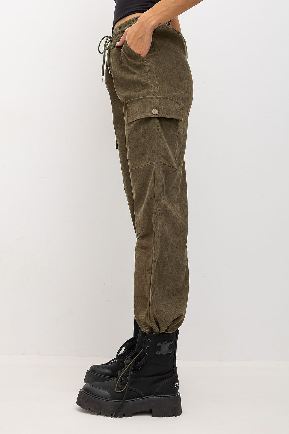 Pantalon en velours côtelé model 232539 Factory Price
