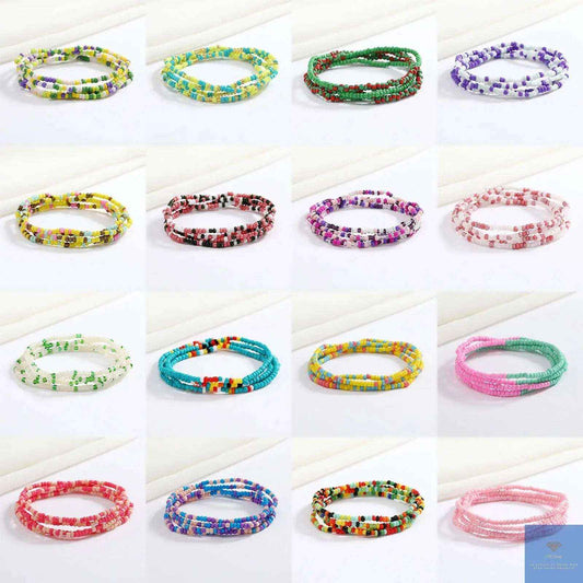 Bracelets en perles multicolores - PERLES DE HANCHES - Accessoires chic et Tendance