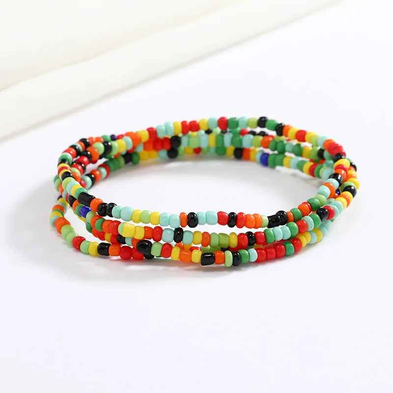 Bracelets en perles multicolores - PERLES DE HANCHES - Accessoires chic et Tendance