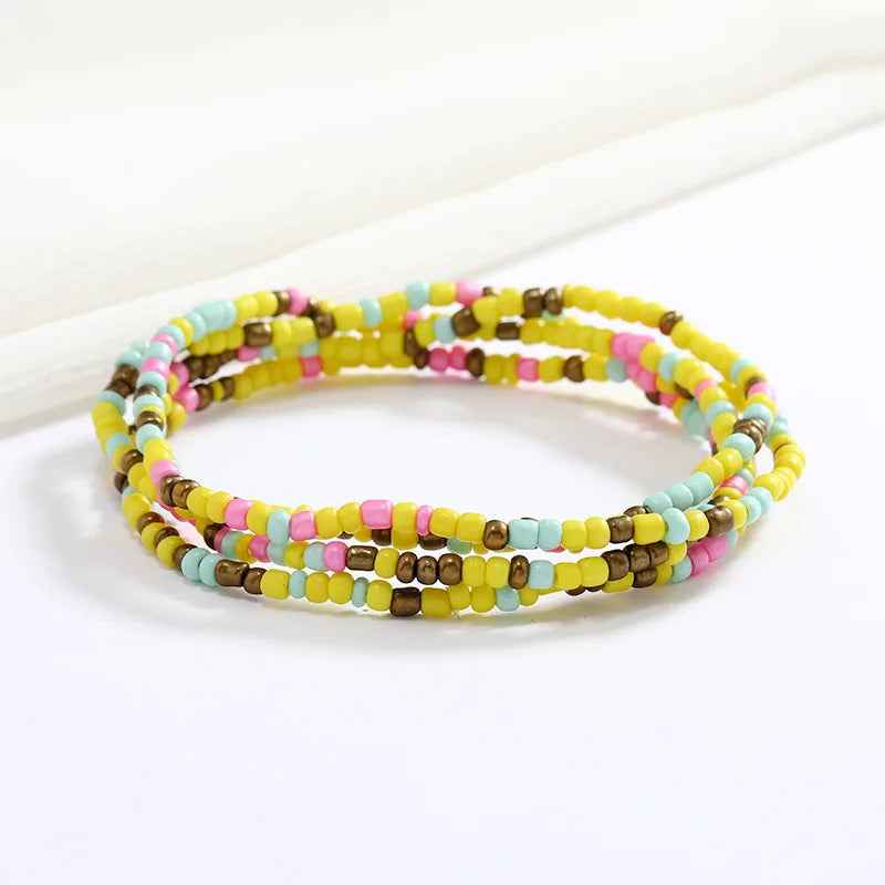 Bracelets en perles multicolores - PERLES DE HANCHES - Accessoires chic et Tendance