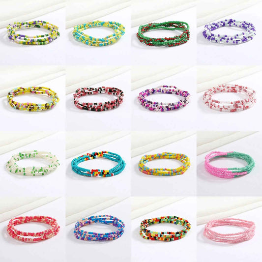 Bracelets en perles multicolores - PERLES DE HANCHES - Accessoires chic et Tendance