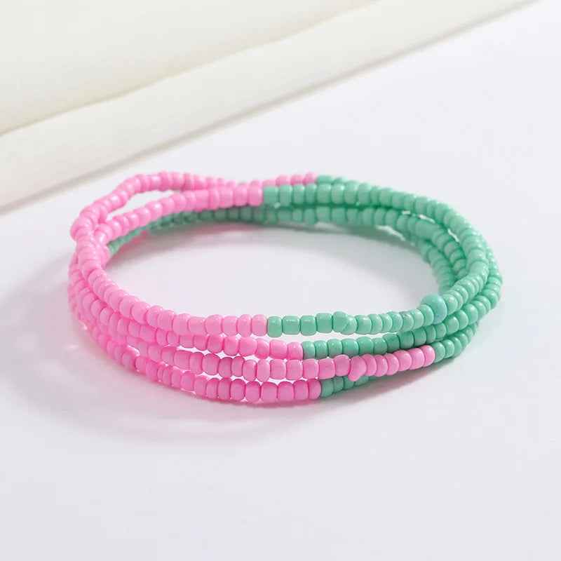 Bracelets en perles multicolores - PERLES DE HANCHES - Accessoires chic et Tendance