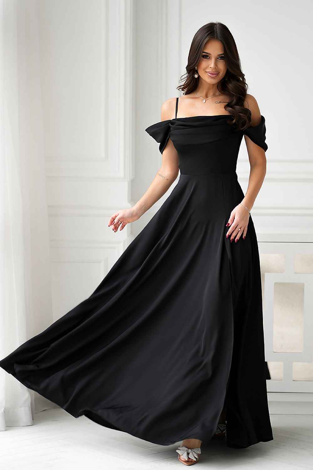 Robe longue Bicotone