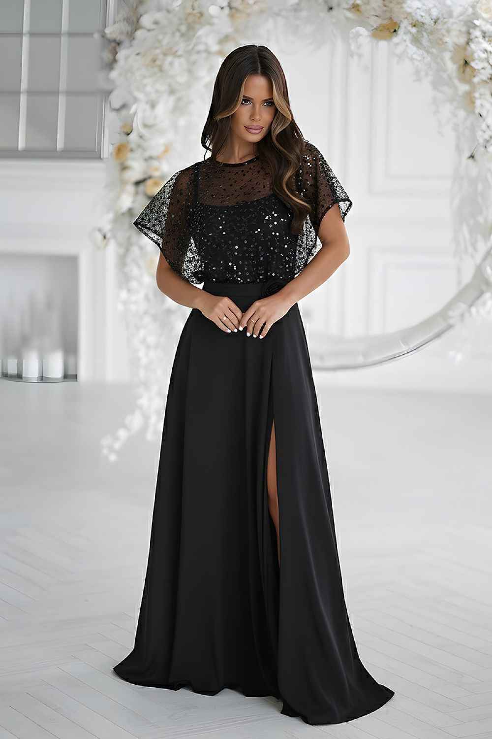 Robe longue Bicotone