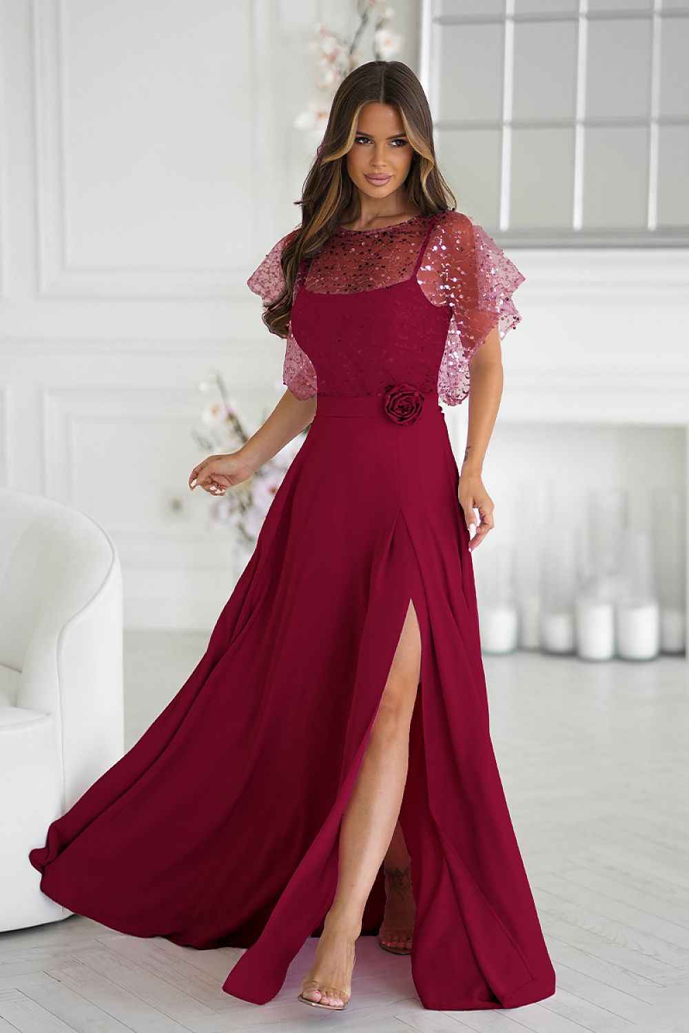 Robe longue Bicotone
