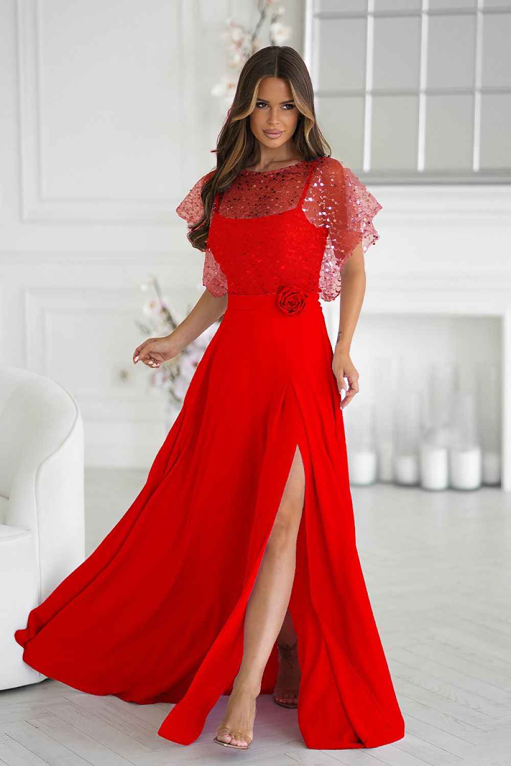 Robe longue Bicotone