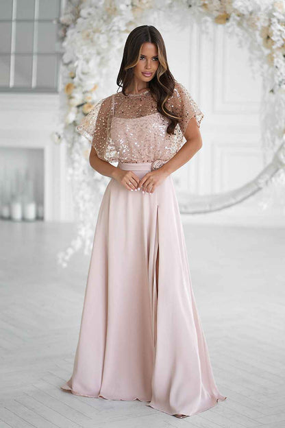 Robe longue Bicotone