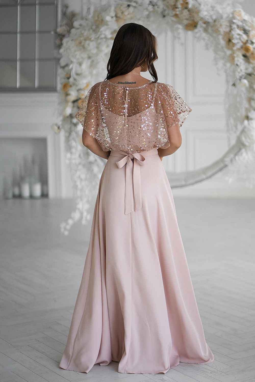 Robe longue Bicotone