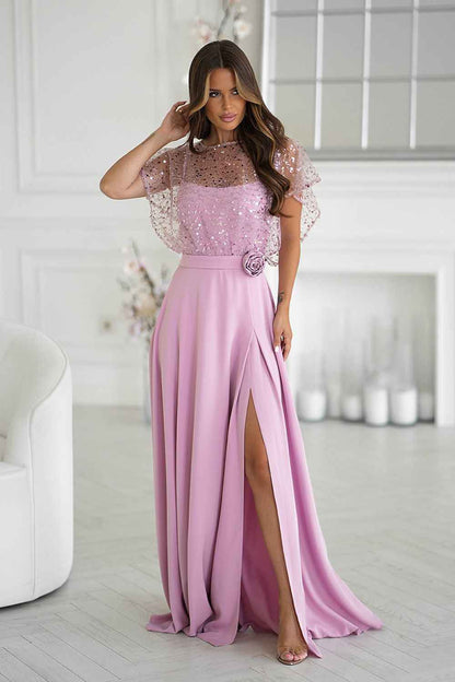 Robe longue Bicotone
