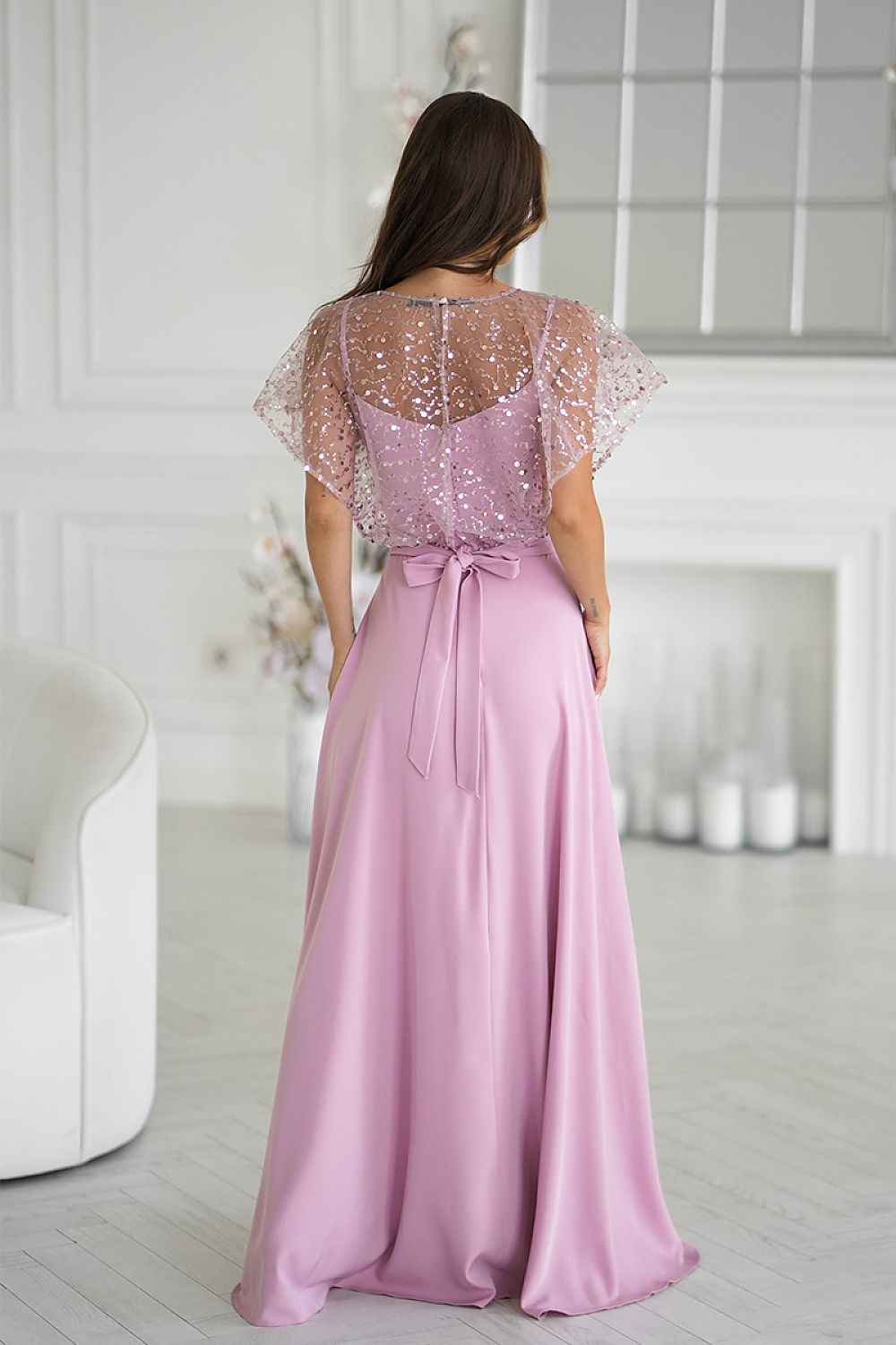 Robe longue Bicotone