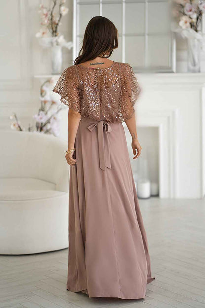 Robe longue Bicotone