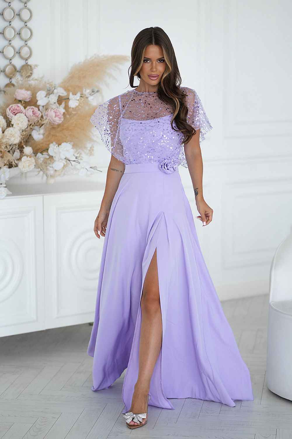 Robe longue Bicotone