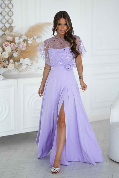 Robe longue Bicotone