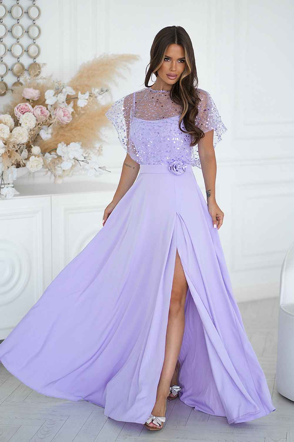 Robe longue Bicotone