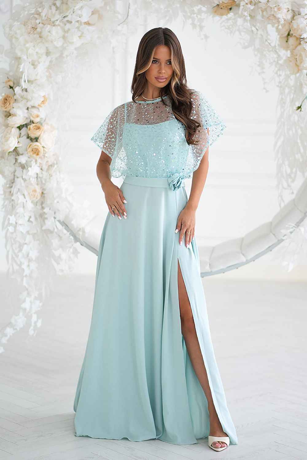 Robe longue Bicotone