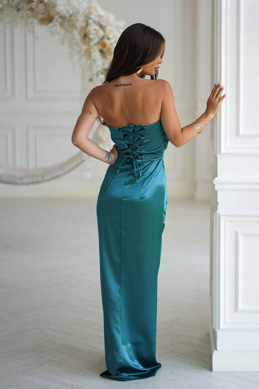 Robe longue Bicotone