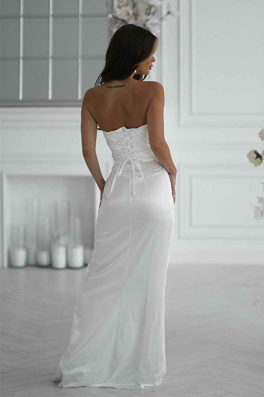 Robe longue Bicotone