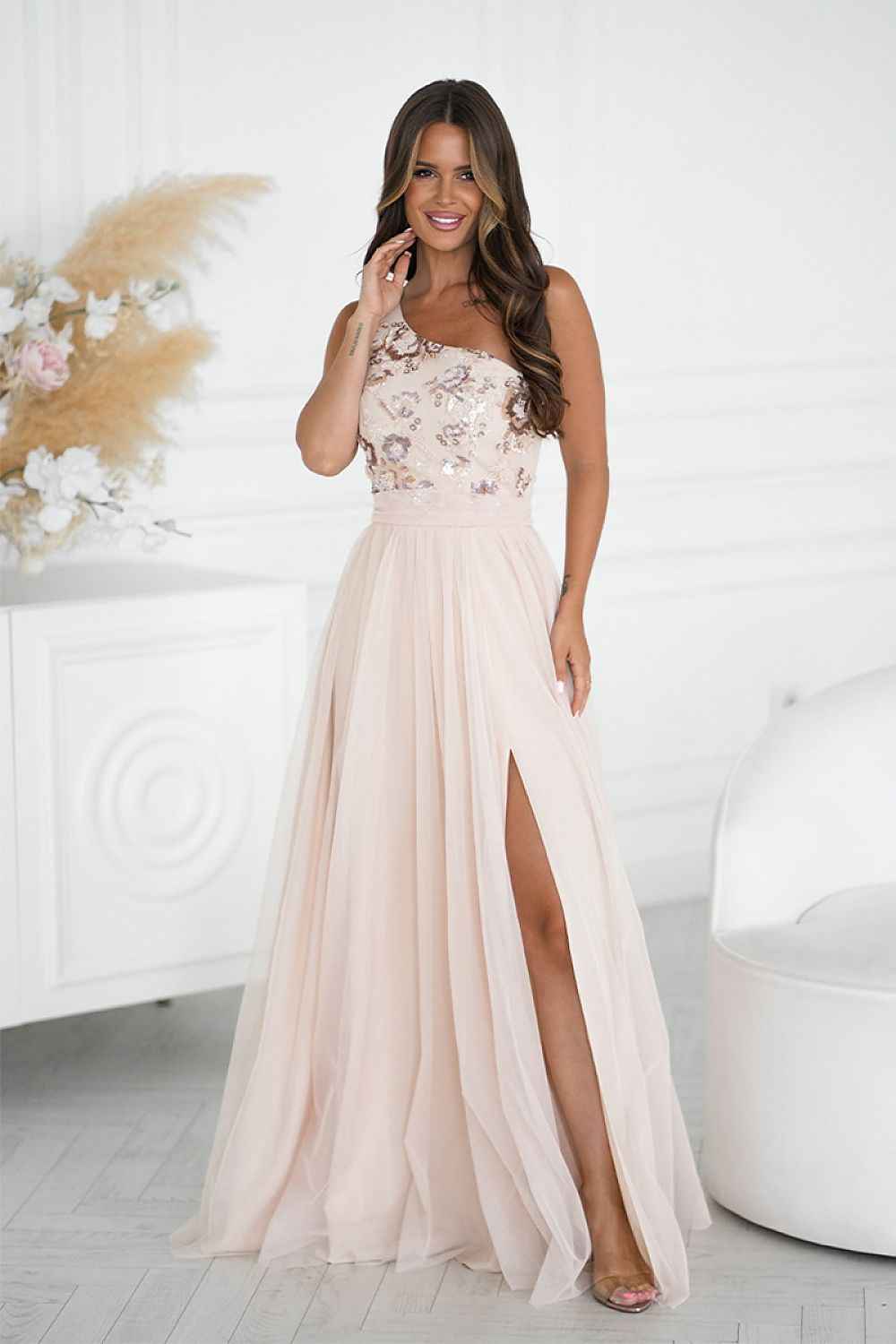 Robe longue Bicotone