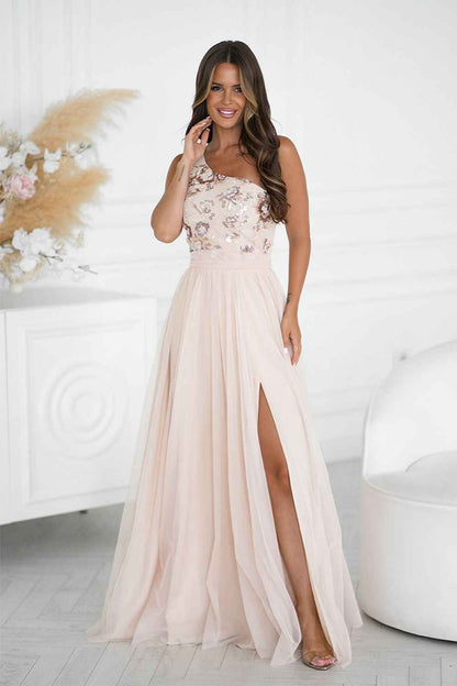 Robe longue Bicotone