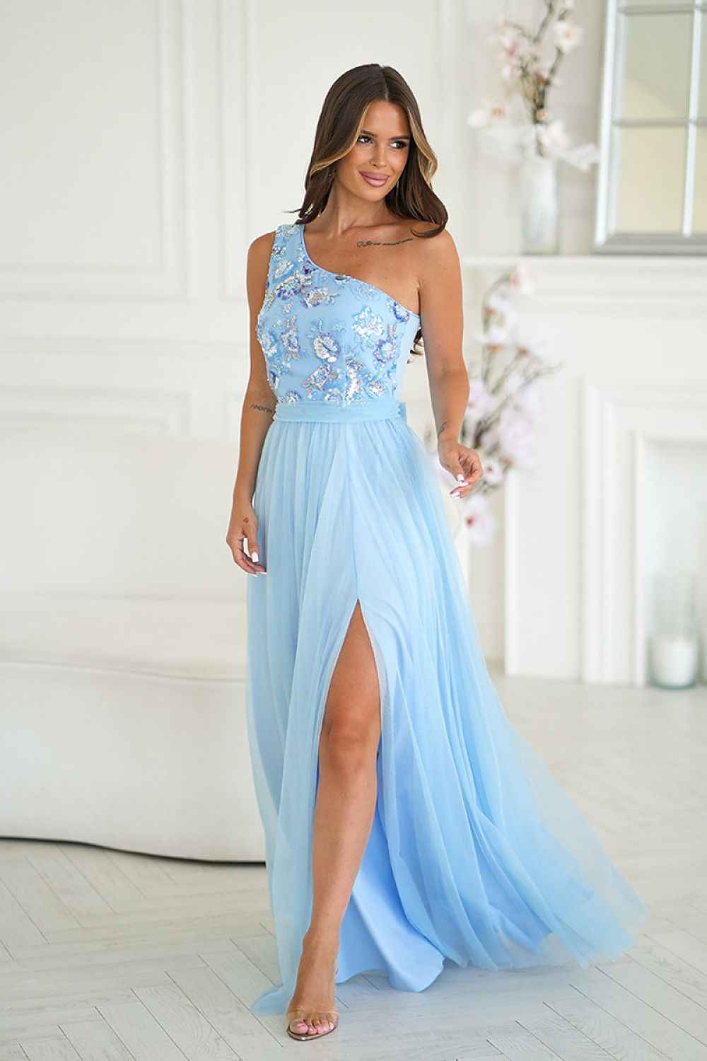 Robe longue Bicotone