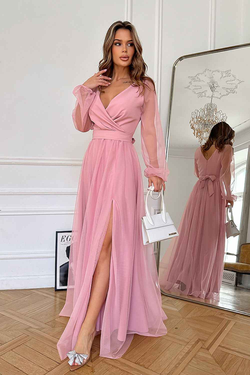 Robe longue Bicotone