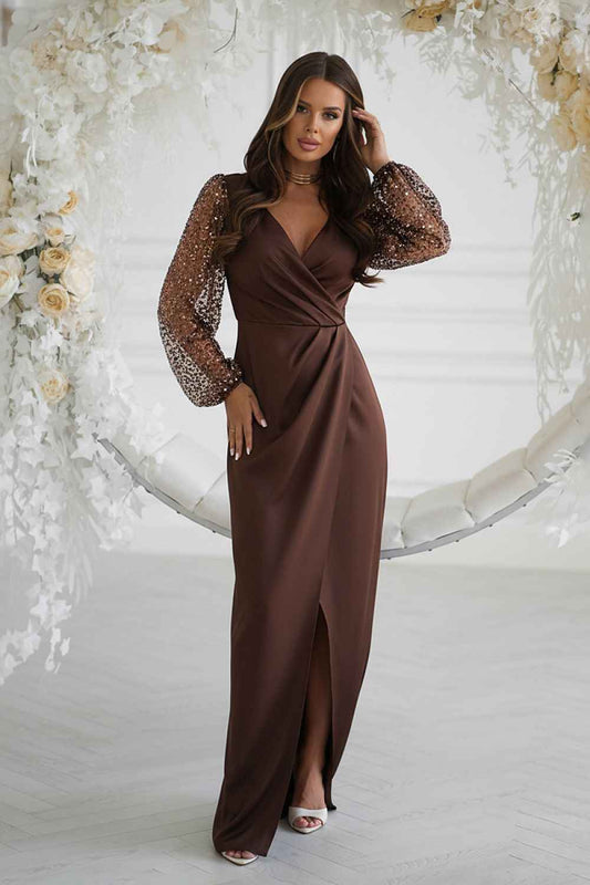 Robe longue Bicotone