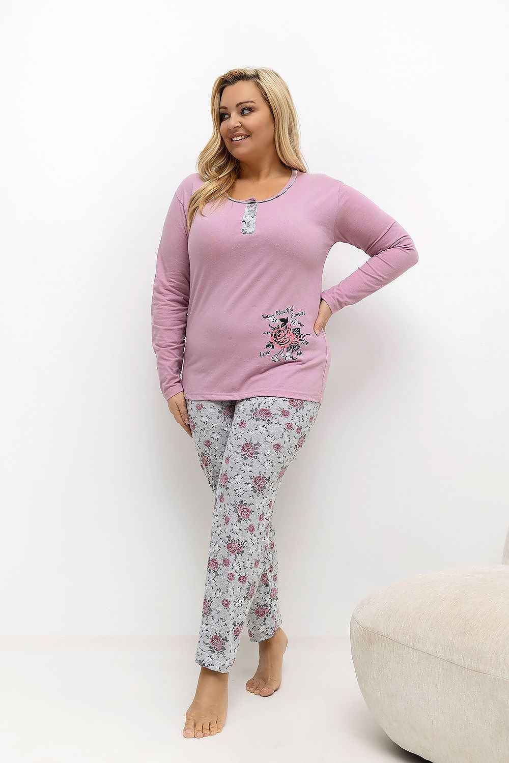 Pyjama Taille Plus Forever Pink