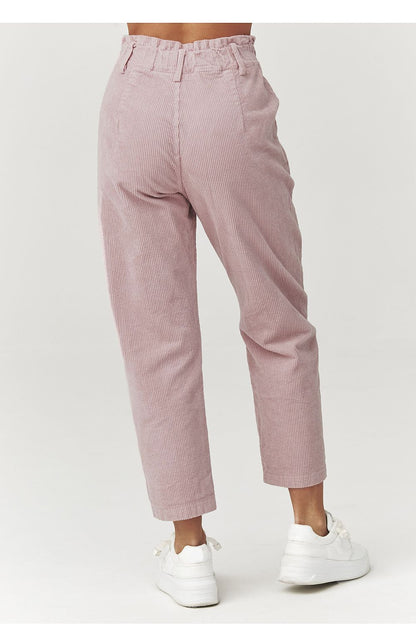  Pantalon en velours côtelé model 223241 Makadamia 