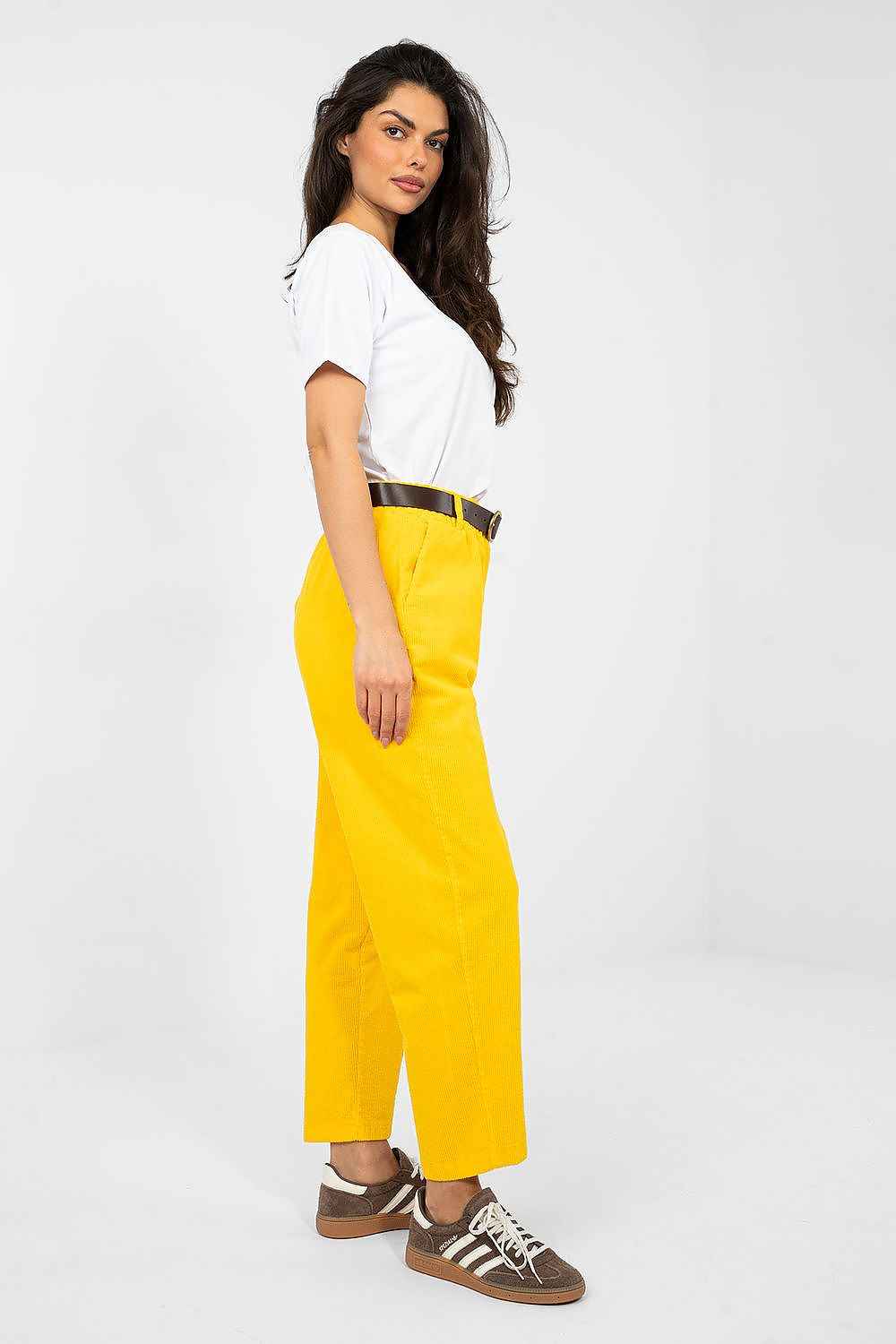 Pantalon en velours côtelé Italy Moda