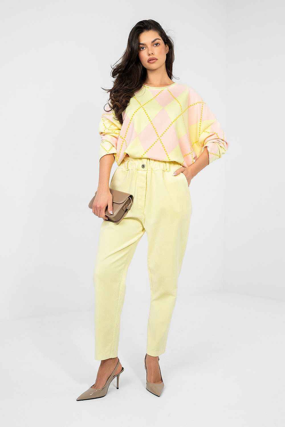 Pantalon en velours côtelé Italy Moda