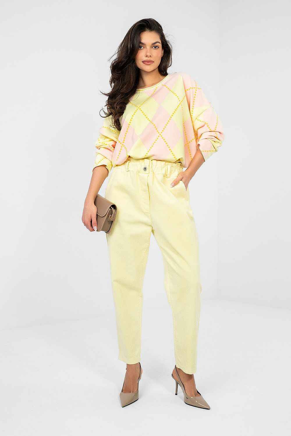 Pantalon en velours côtelé Italy Moda