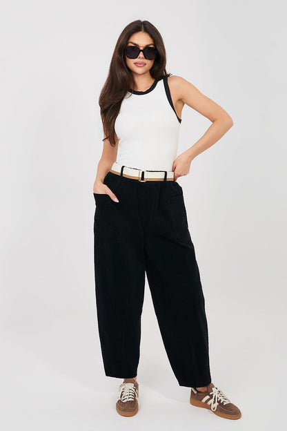  Pantalon en velours côtelé model 225098 Rue Paris 