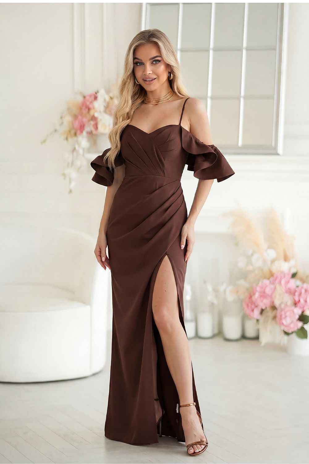 Robe longue Bicotone