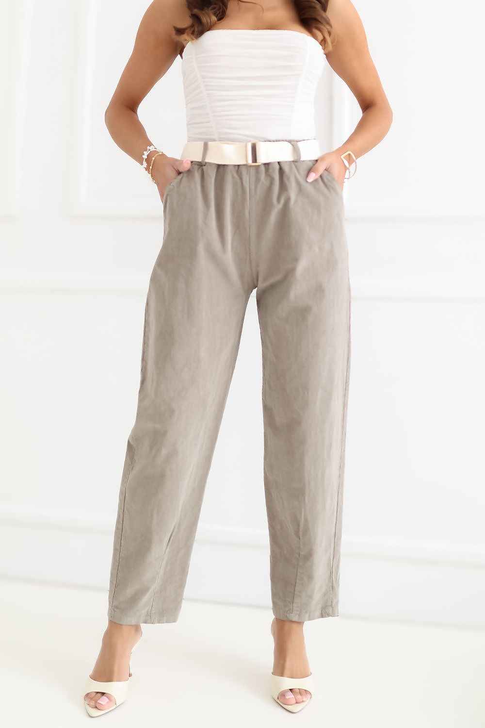 Pantalon en velours côtelé Italy Moda