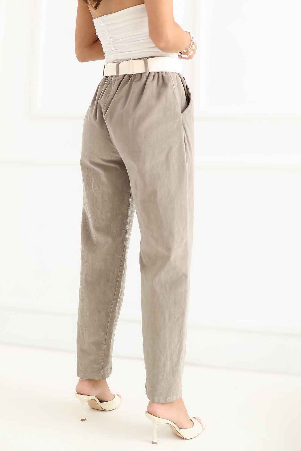 Pantalon en velours côtelé Italy Moda