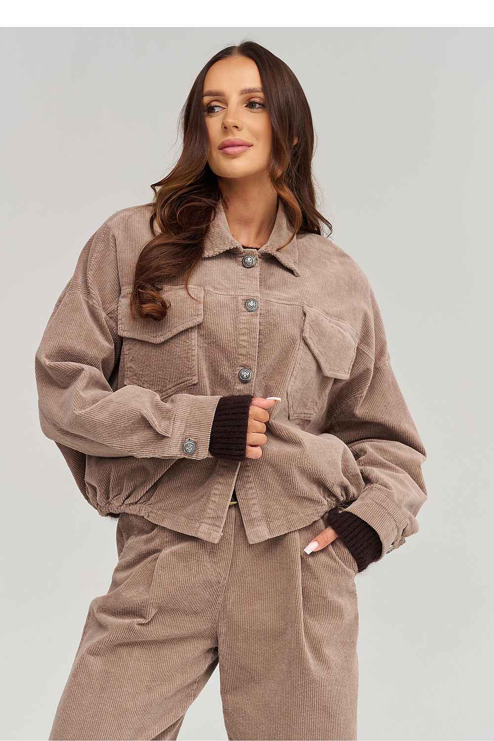Veste en velours côtelé Makadamia