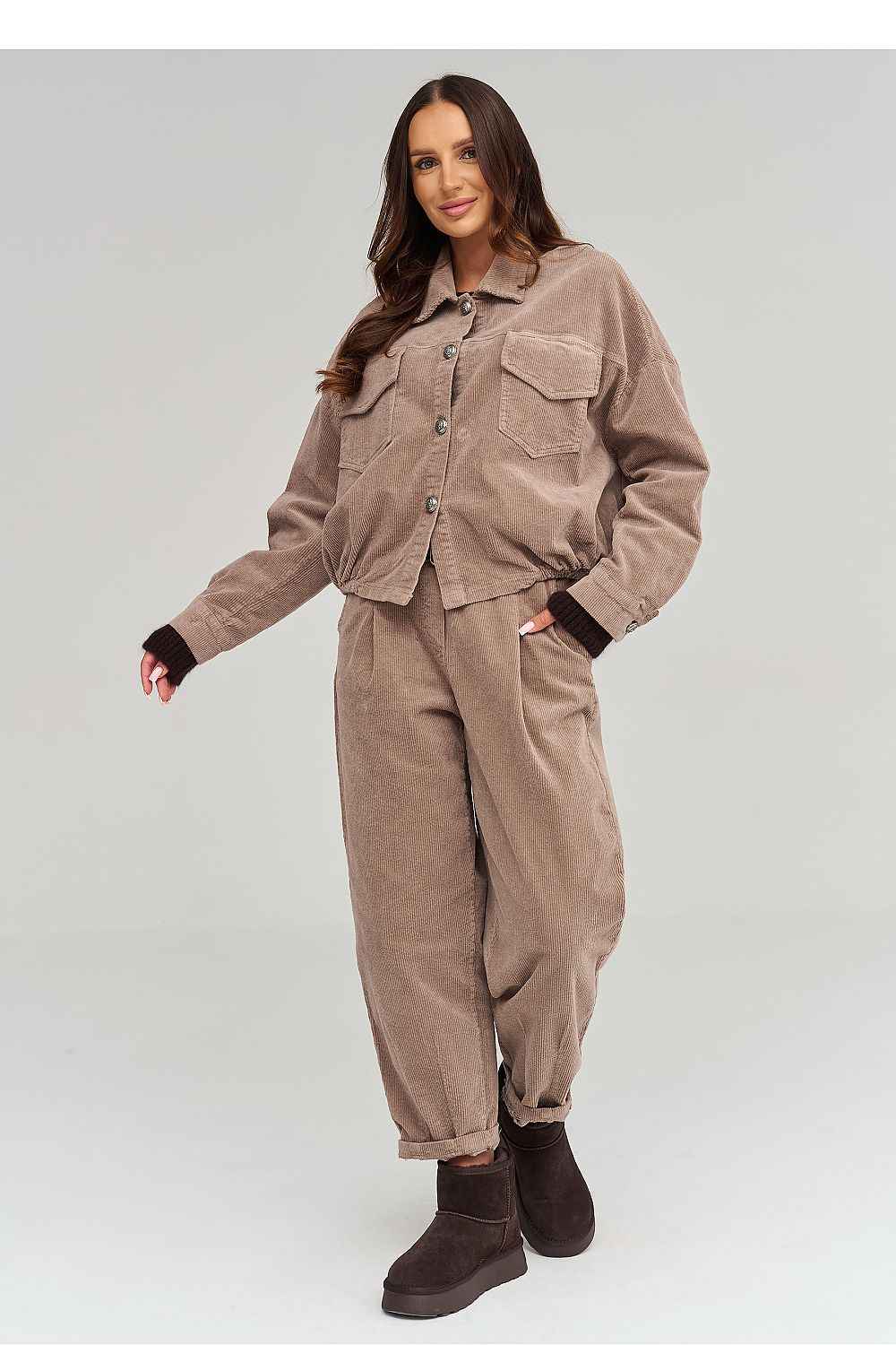 Veste en velours côtelé Makadamia