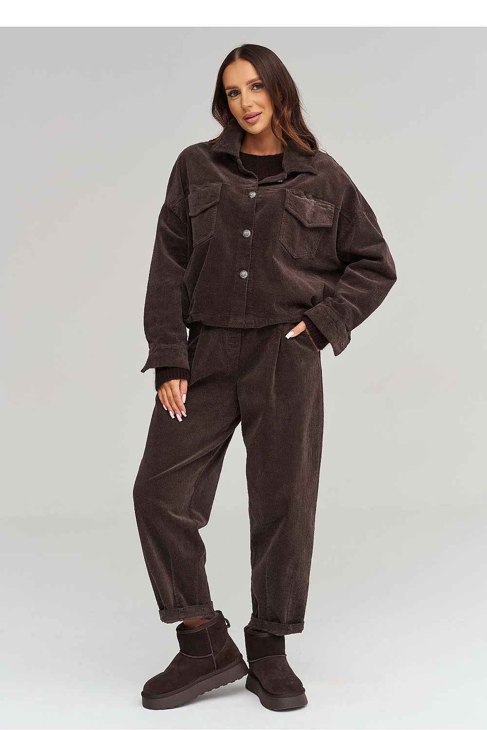 Veste en velours côtelé Makadamia