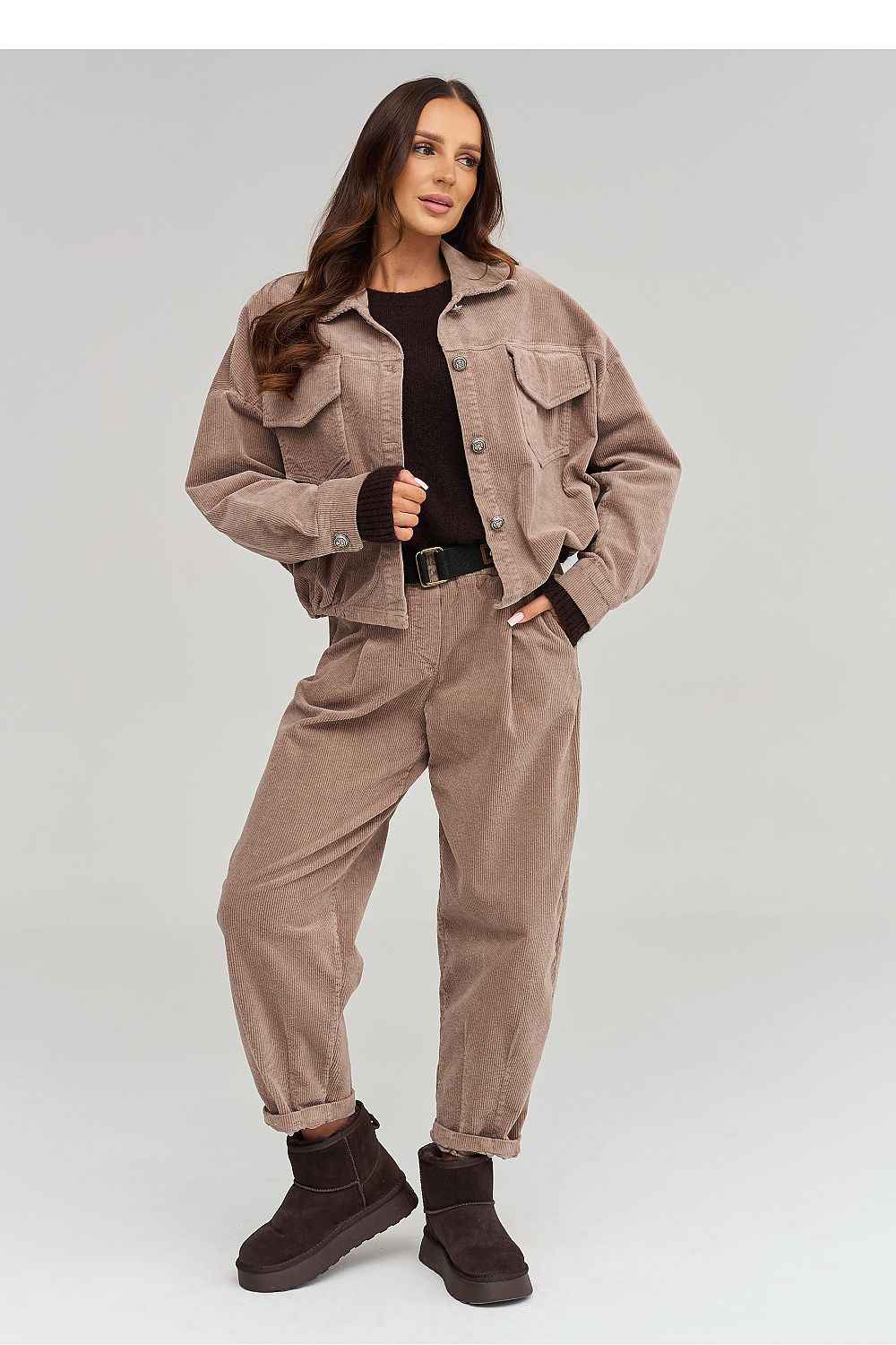 Pantalon en velours côtelé Makadamia